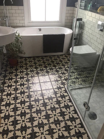 Victorian Style Bathroom Floor and Wall Tile Project!